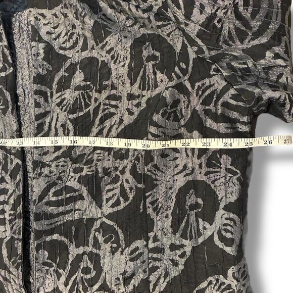 Chico's Coat Size 2 (Large) Open Front Reversible Jaquard Evening Metallic - Picture 7 of 8